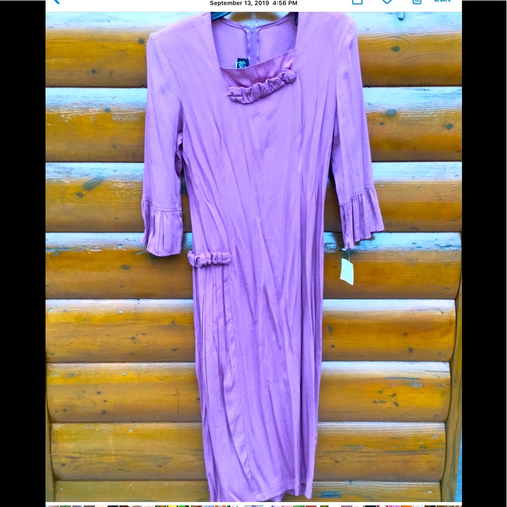 ⚜️ Vintage Wild Rose Dress Details NOS